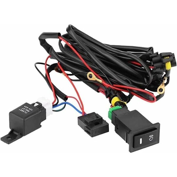 Tåkelys-kabelsett - Universal tåkelys tåkelys ledninger Polo 4 12V Universal bil LED tåkelys på/av bryter ledningsnett sikring relésett