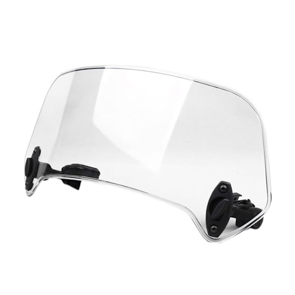 2X Transparent Farge Universal Motorsykkel Justerbar Vindskjerm Forlengelse Spoiler Vindavviser 28.5X12X21cm