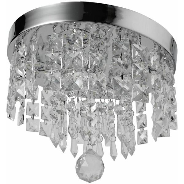 Modern kristall LED-taklampa för inomhuslampa ytmonterad taklampa för sovrum matsal 250 mm vit
