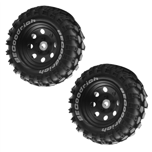 4 st 1,9 tum metallfälg gummidäck för 1/10 RC Crawler TRX4 SCX10 D90 4103 90046 FR4 FMS NT4-Svart