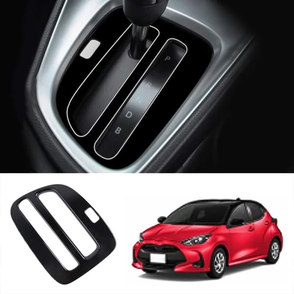 Bil Glans Sort Central Gear Shift Knob Panel Ramme Trim til YARIS / 2020 2021 RHD