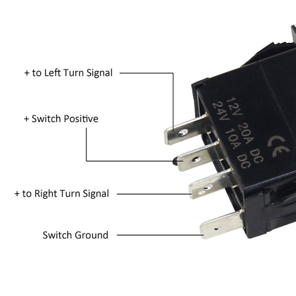 12V 3-tråds universell blinklyskontroll med LED-lys blinklysbryter relé for båt lastebiler bil ATV UTV