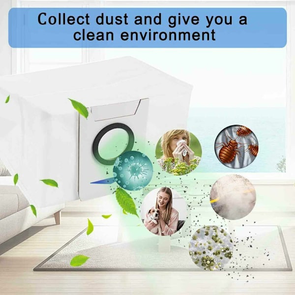 12 kpl Imurin Pölypussi Tarvikkeita Ecovacs Deebot X1 Omni / X1 e Omni:lle, Imurin Vaihtotarvikkeet Pölypussi