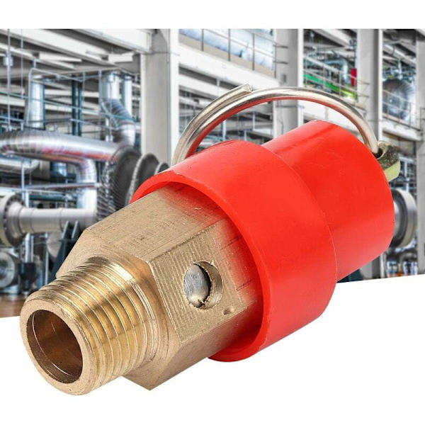 3 stk sikkerhetsventil i messing for luftkompressor, trykkregulator, trykkreduksjonsventil (G1/8'')