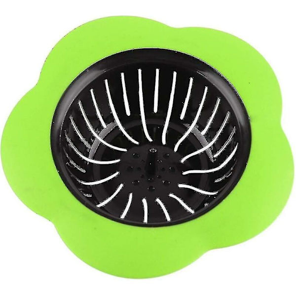 Plastisk Vaskesluk Avløpsfilter Generisk Hårfanger Kurv Filter For Kjøkken Bad Gulvavløp Balkong Avløpshull Badekar Vask (grønn)