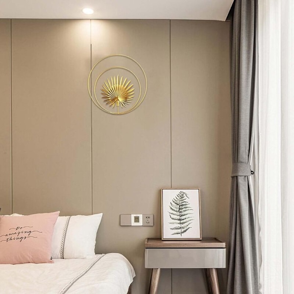 Järnväggskulpturer, 3 st Metalljärnväggsdekoration Sköldpadda Blad och Palm Blad Väggprydnader för Hem Kontor Vardagsrum Hotell Dekoration (3 st)