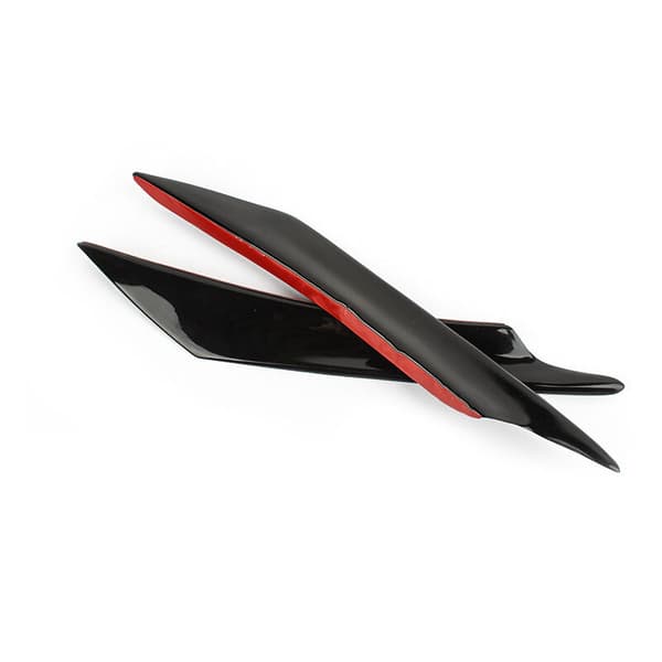 4 stk. bilspoiler luft splitter splitter til bil kofanger spoiler tilbehør sort