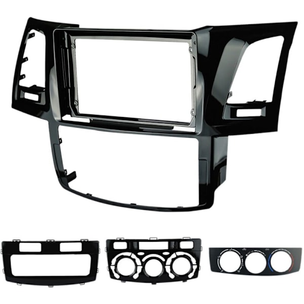 Bildekk Fascia Trim Installasjonsramme Dvd Panel Dash 9 Tommer 2 Din for Fortuner 2008-2014