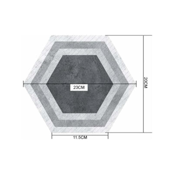 Flise Stickers Hexagon Industriel Stil Anti-Skridsikker Selvklæbende Aftagelig Vægsticker-Fei Yu