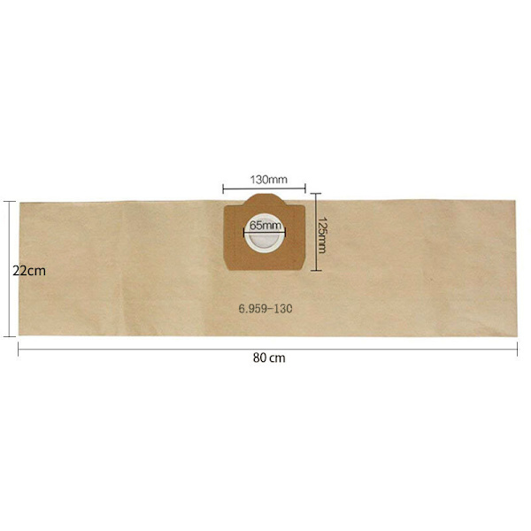 6 kpl Paperi Suodatinpusseja Karcher WD3 Märkä-Kuivaimille ja SE 4001 Mattopesurille, Vaihto-osa 6.959-130.0