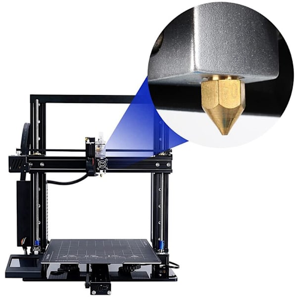 25 stk 3D-printerekstruderdysser Højtemperatur Spidse Slidstærke Dysser til -10.3/Ender3 Pro