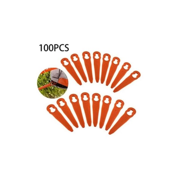 100 kpl korvaavat muoviset terät STIHL Polycut 2-2 FSA 45 -ruohonleikkuriin, ruohonleikkurin ja ratsastajan lisävaruste, AAFGVC