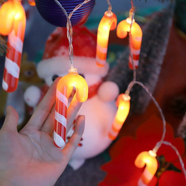 3 meter LED Lyslenke med Julemann Juletrærpynt LumiChristmass lyslenker for utendørs innendørs fest Bryllupsdekorasjoner og