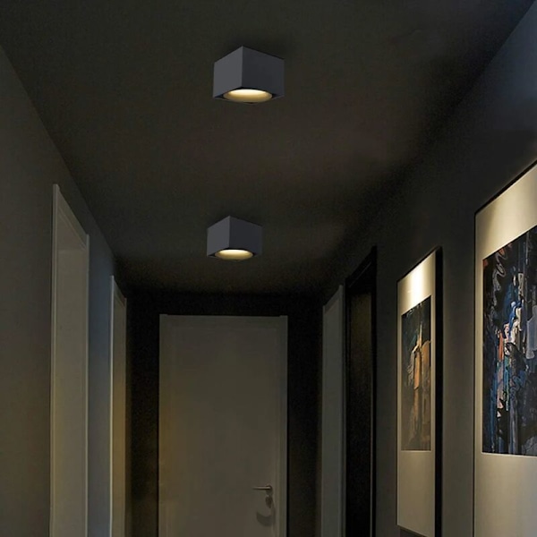 10W LED Taklampe, Takspot, Taklampe, Justerbare Takspot, LED Taklamper, Takbelysning, IP20, 10x10x7cm (B