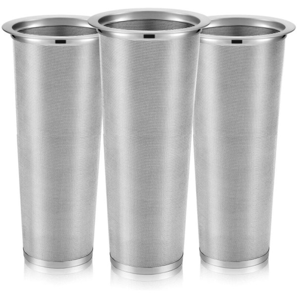 Koldbrygget kaffefilter 3 stykker rustfrit stål filter kaffe te infuser kaffe si murer konserves krukke mesh filter