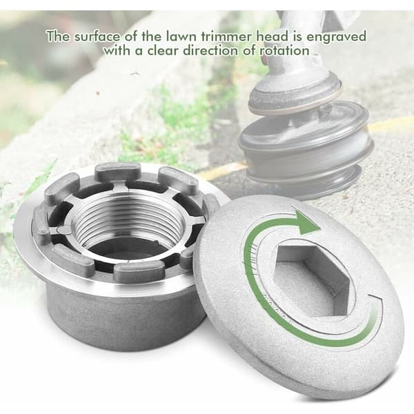 Universal buskutterhode, 4-tråds buskutterhode, aluminium buskuttertrådhode buskuttertilbehør til gressklipper, 72 x 44,5 mm