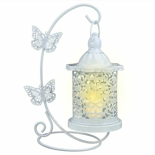 Metall Ljusstake, Ihålig Uthängd Fågelbur Ljusstake Lykta Vintage Tealight Järndekoration för Bröllop, Centerpieces LO-Ron