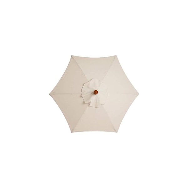 Haveparasol med 6 robuste ribber, Strandparasol, Havepavillon, til Balkon, Terrasse, Dæk, Pool (Diameter 3 m) - Hvid