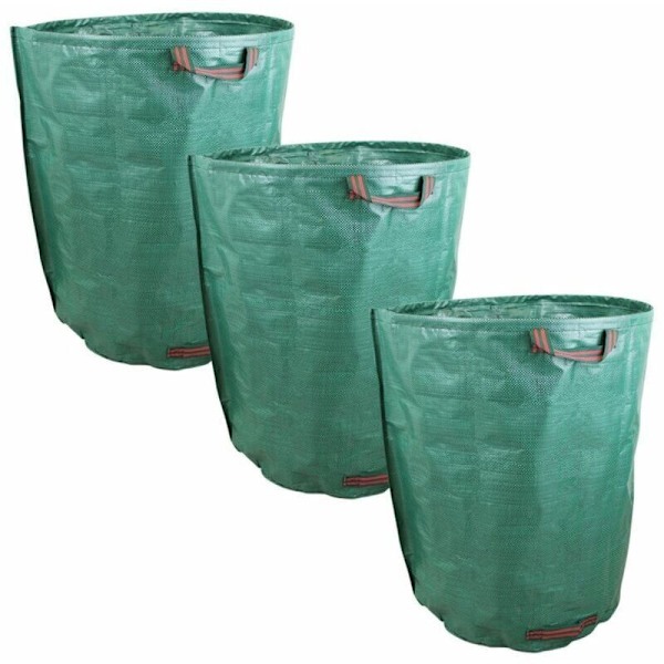 3 kpl 300L jätepusseja PP 150g/m² itsestään seisova