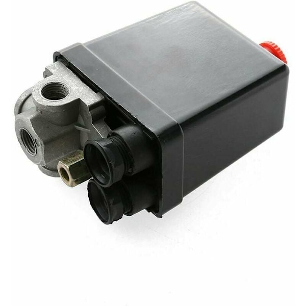 4-ports tryckströmbrytare för luftkompressor, 240V AC, 20A, 175 PSI, 12 Bar.
