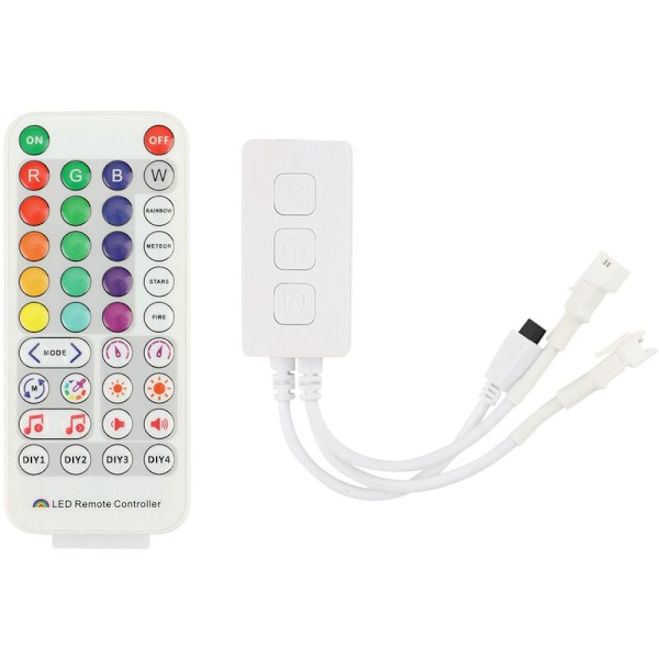 SP511E WiFi Musik LED-controller til WS2812B WS2811 Adressable Pixel RGB LED-strimmel Dobbelt Output Alexa Stemme App-kontrol