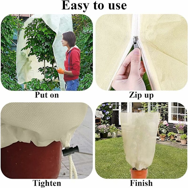Vinterdekke for planter, ikke-vevd vinterdekke 80 g/m² Frostbeskyttelse for potteplanter og roser (240x200cm)