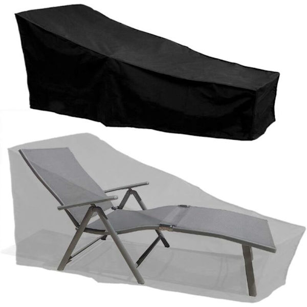 Solstolsskydd Vattentätt Utomhus Däckstolsskydd, Solstol Däckstol Presenning 210 75 80/40cm Svart