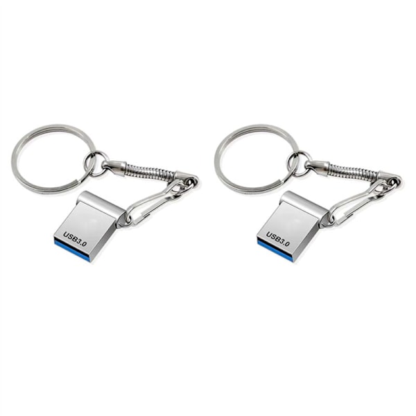 2X 2TB U-diskminne USB3.0 Flash-enhet Mini-bil Externt lagringsminne Bärbar Silver