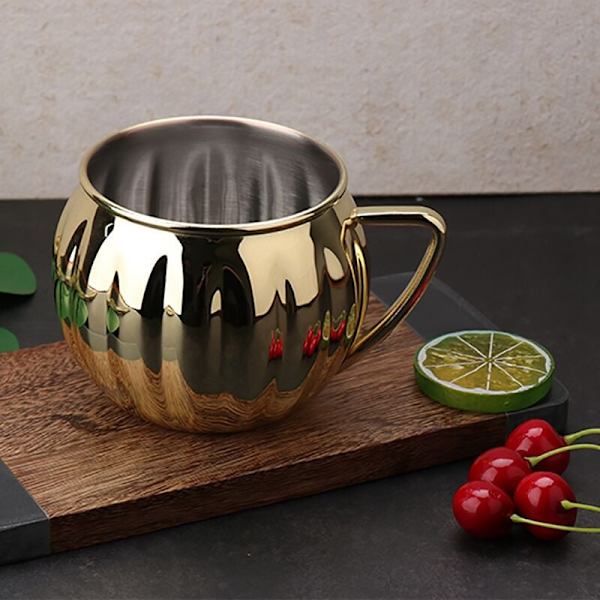 Rustfritt stål kreativ gresskar plating cocktail bar KTV Moskva kopper kopp under -700Ml gull