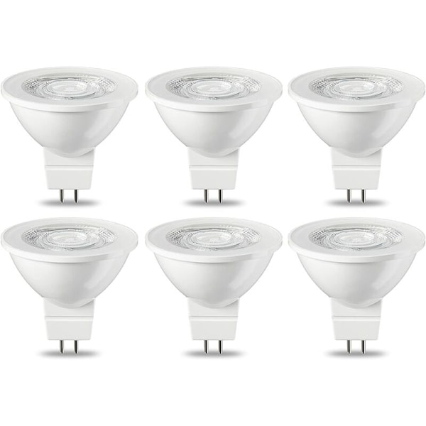 6-pack GU5.3 MR16 LED-lampor 5W Varmvit Ej Dimbar 220V [Energiklass G]