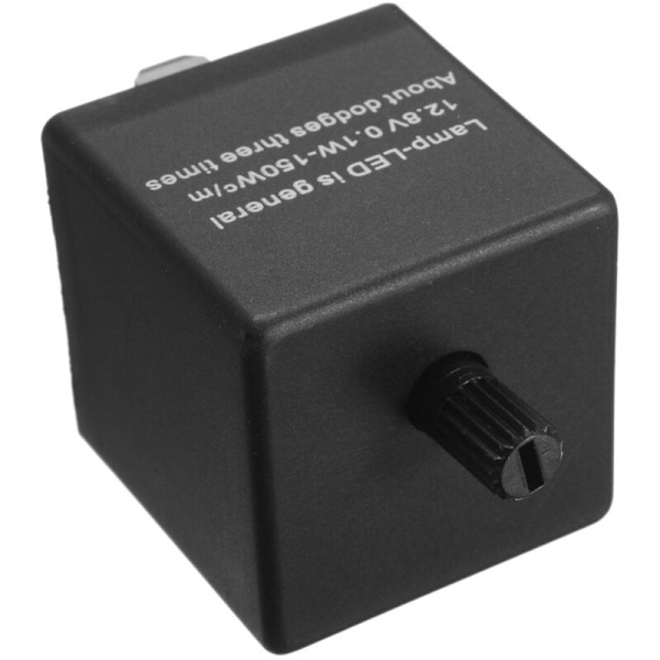2X 12V 3-bens LED-bil Justerbar Blinklysrelæ til Blinklys