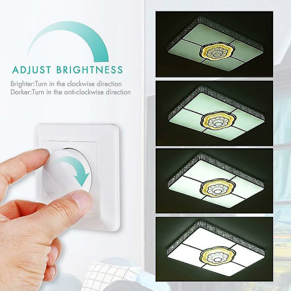 Dimmer-afbryder, 220-240v 5-200w Smart-knapkontakter og -dæmpere
