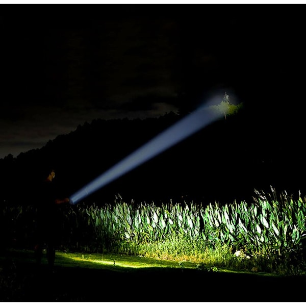 Ultra-lang Standby Elektrisk Lommelygte Kraftig T6 LED Lommelygte Lanterna USB Genopladelig Bærbar Spotlight Jagt- og Fiskeri Lampe som Power Bank