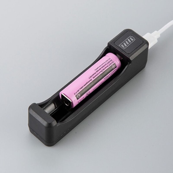 18650-laddare med typ C-kabel 4,2 V litiumbatteri smartladdare för 14500 26650 18650-batteri, 1 plats