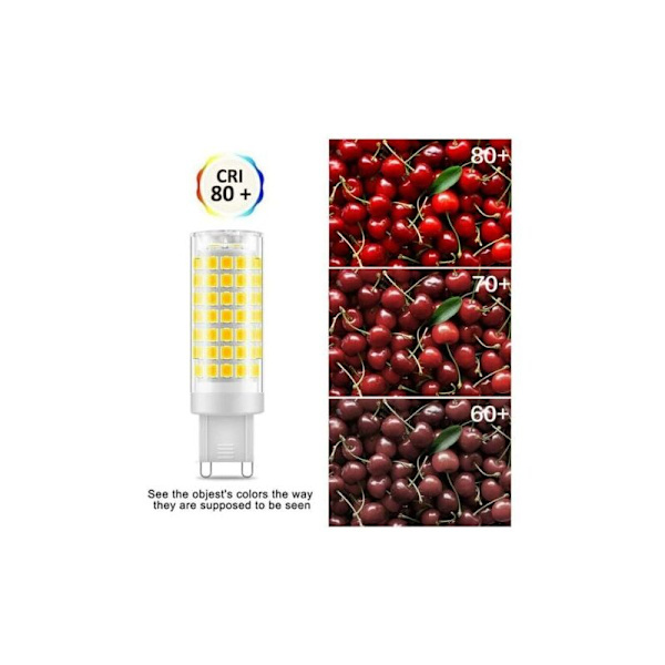 G9 LED-lamppu 7W, 430LM, Kylmä valkoinen 6000K, 220-240V, Ei himmennettävä, Energiansäästöinen, Kattovalaisimiin, Makuuhuoneeseen, Olohuoneeseen, Keittiöön, Puutarhaan