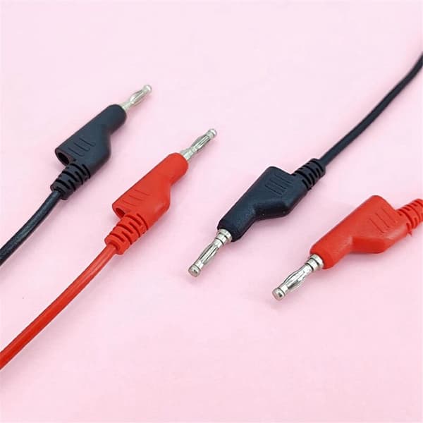 Multimeter bananplugg til testprobe-klemme, bananplugg til bananplugg-kabel 4-bens testprobe
