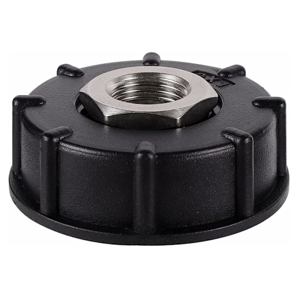 IBC S60X6 Vandtankadapter Grovgevind med Slangefitting Rustfrit Stål Ventil Tud Fittings (1/2\" Indvendigt Gevind)