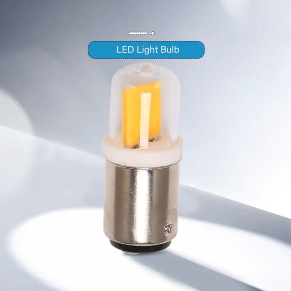 BA15D LED Pære 3W 110V AC 220V Ikke-Dæmpbar 300 COB 1511 LED Varmt Hvid Lampe Hvid til Vaskemaskine (Varmt Hvid)