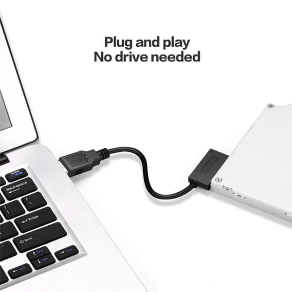 5X USB PC 6P+7P CD DVD Rom SATA til 2.0 Adapter Slimline Sata 13 Pin Konverter Drevkabel til Bærbar Computer