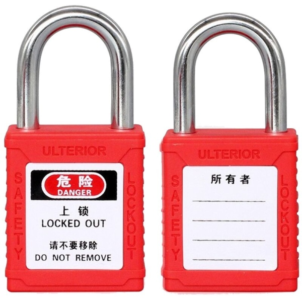 9 PCS Lockout Tagout Låse Tags Sæt - Lockout Låse Nøgle Forskellige Sikkerhed Hængelåse Lockout Station Lock Out Tag Out Kit