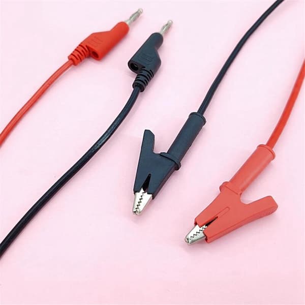 Multimeter bananplugg til testprobeklips, bananplugg til bananplugg kabel 4-pin testprobe