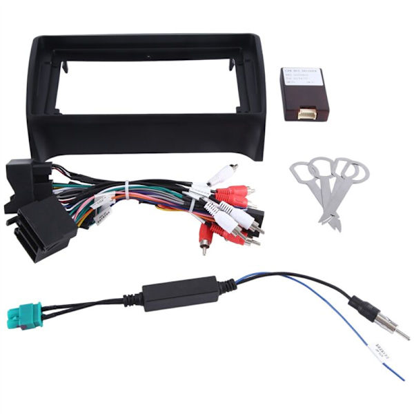 Bildekk Fascia Ramme for TT MK2 2006-2014 2 Din 9 Tommers Ledningsnett Stereo Panel Adapter Strømkabel Canbus