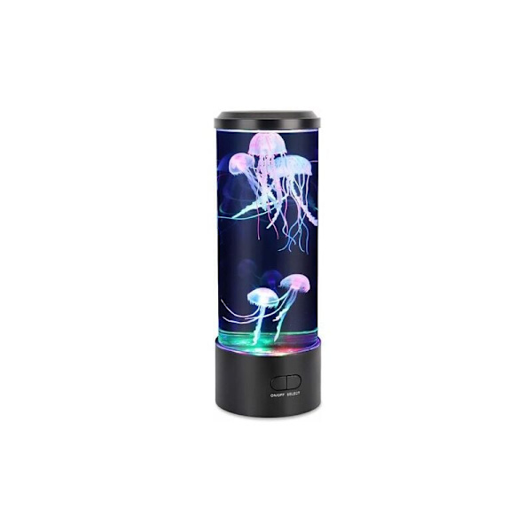 Medusa Lava Lampe, Natlampe til Børn med 7 Farver Transformerbare LED Lys, USB/Batteridrevet Fantasifuld Natlampe Soveværelse Simuleret Havliv