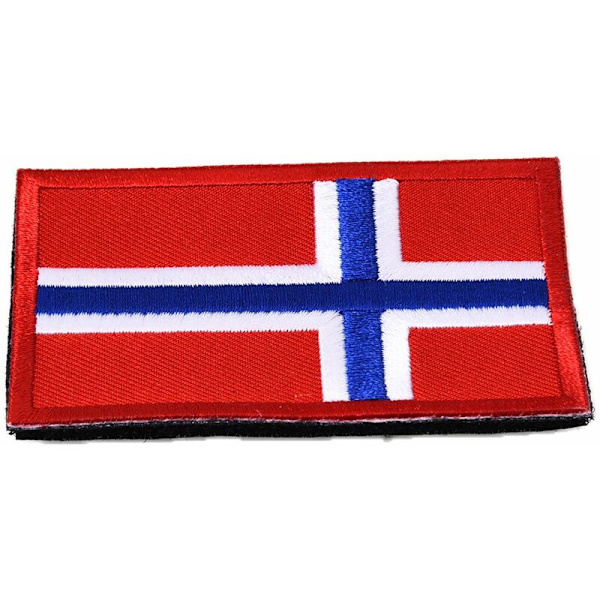 National Broderi 3D Mærke Mærkat Norge Militær Armbind Ryg Mærkat