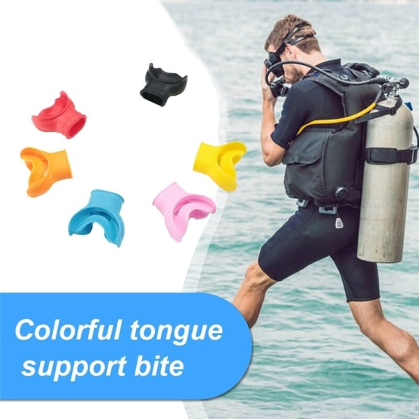 Scuba Diving Anden Trin Silicone Spidser Snorkel Regulator Farverige Undervandsåndedrætstilbehør Gul