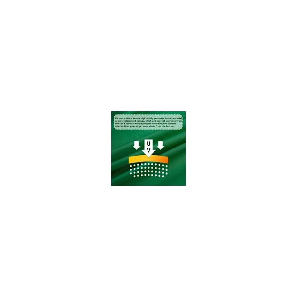 210D Vattentätt Gungställningstakbyte Tak Gungtakbyte Solskydd Gungande Trädgård Anti-UV (Grön, 195x125x15cm)-tre-sitsig-D