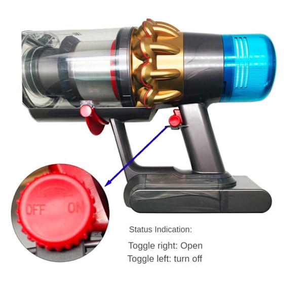 Strømknapplås Trigger for V6/V7/V8/V10/V11/V15/V18/Slim Støvsuger Husholdningsrengjøring B
