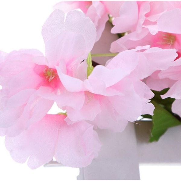 235 cm konstgjord körsbärsblomma hängande vinranka blomsterranka blad staket familj staket trädgård bröllop staket juldekoration dekoration