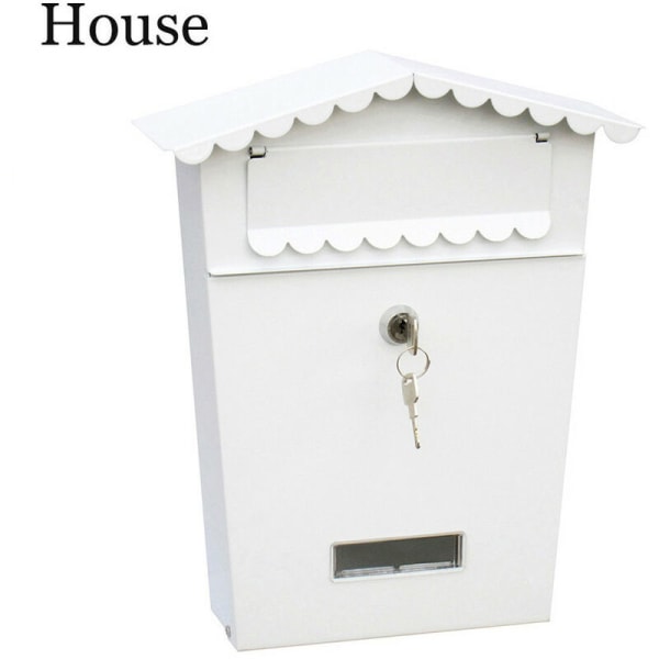 Hvide Hus Model Stål postkasse