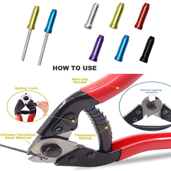 120 stk. Serie B Cykelbremsekabel Endekapper Endekapper Skifter Crimp Endekapper, Kabel Kabelsæt til Cykler